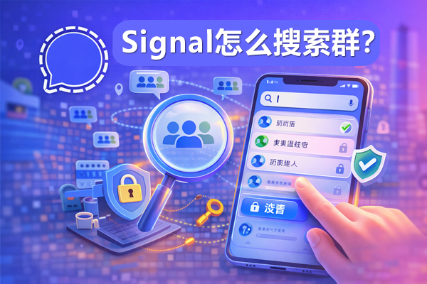 Signal怎么搜索群？